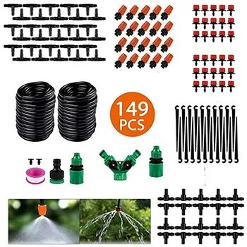 

149PC Automatic Micro Drip Irrigation System Garden Irrigation Spray Self Watering Kits with Adjustable Dripper #10