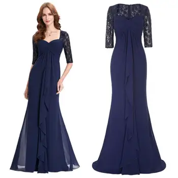 

Ball Full-Length Half Sleeve Chiffon Gown Formal Evening Prom Party Dress new