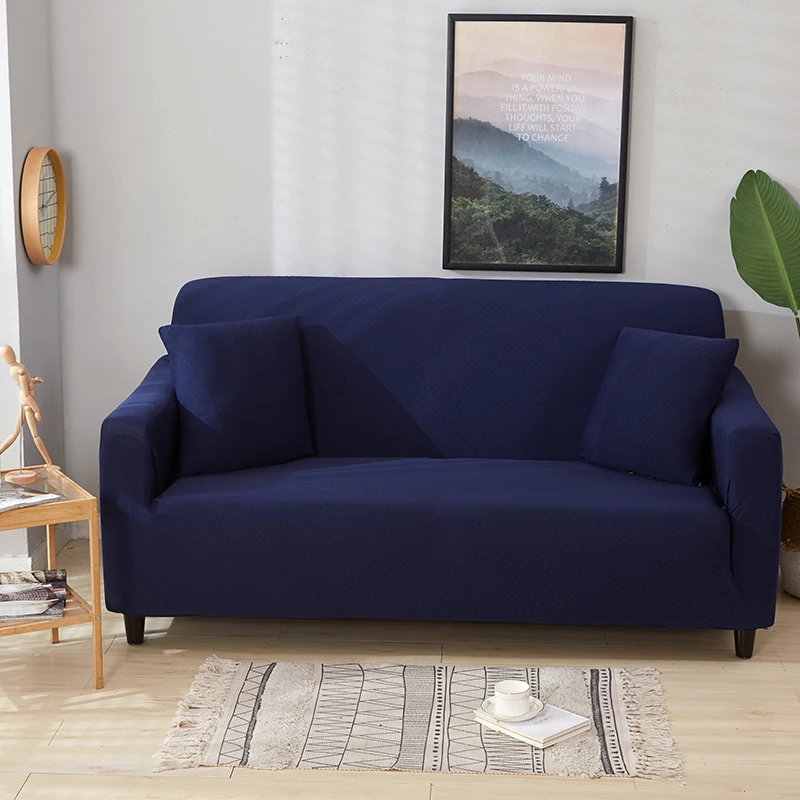 Water Repellent Sofa Cover Universal Stretch Slipcover Thicken Jacquard Couch Cover Pet sofa Furniture Protector For Living Room - Цвет: Dark blue