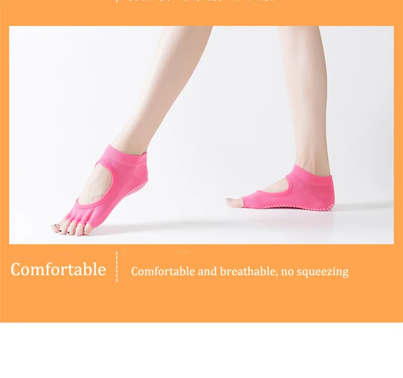 露趾露背瑜伽袜_11
