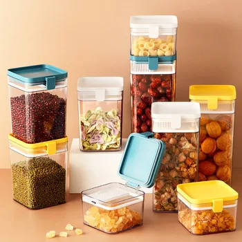 

Food Container Kitchen Refrigerator Fresh-Keeping Box Plastic Transparent Moisture-Proof Storage Tank Grain Storage Box