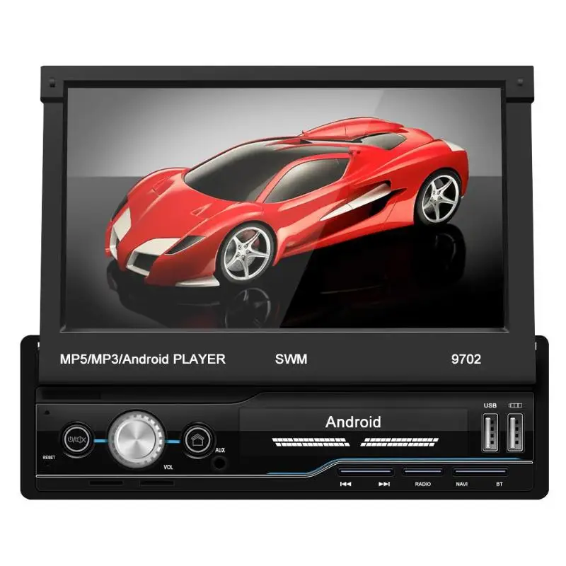Автомагнитола SWM 9702 1Din на Android 8 1 7 &quotручной выдвижной сенсорный экран стерео MP5