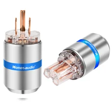

Monosaudio M107/F107 99.998% Pure Red Copper US AC Power Plug HiFi Audio Grade AC Power Plug IEC Female Connector Plug adapter