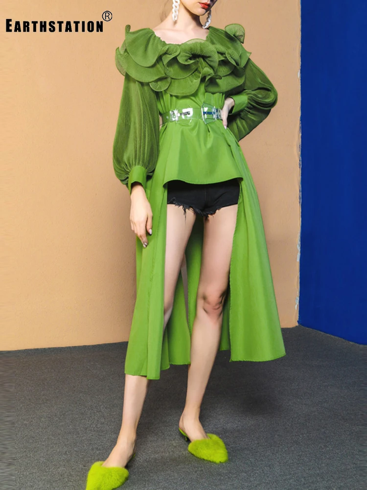 Heavy craftsmanship pleated zou lotus leaf collar