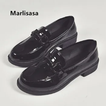 

Teenager Girl Student Flat Platform Shoes for School Ladies Casual Round Toe Pu Leather Slip on Shoes Female Cool Shoes H5487
