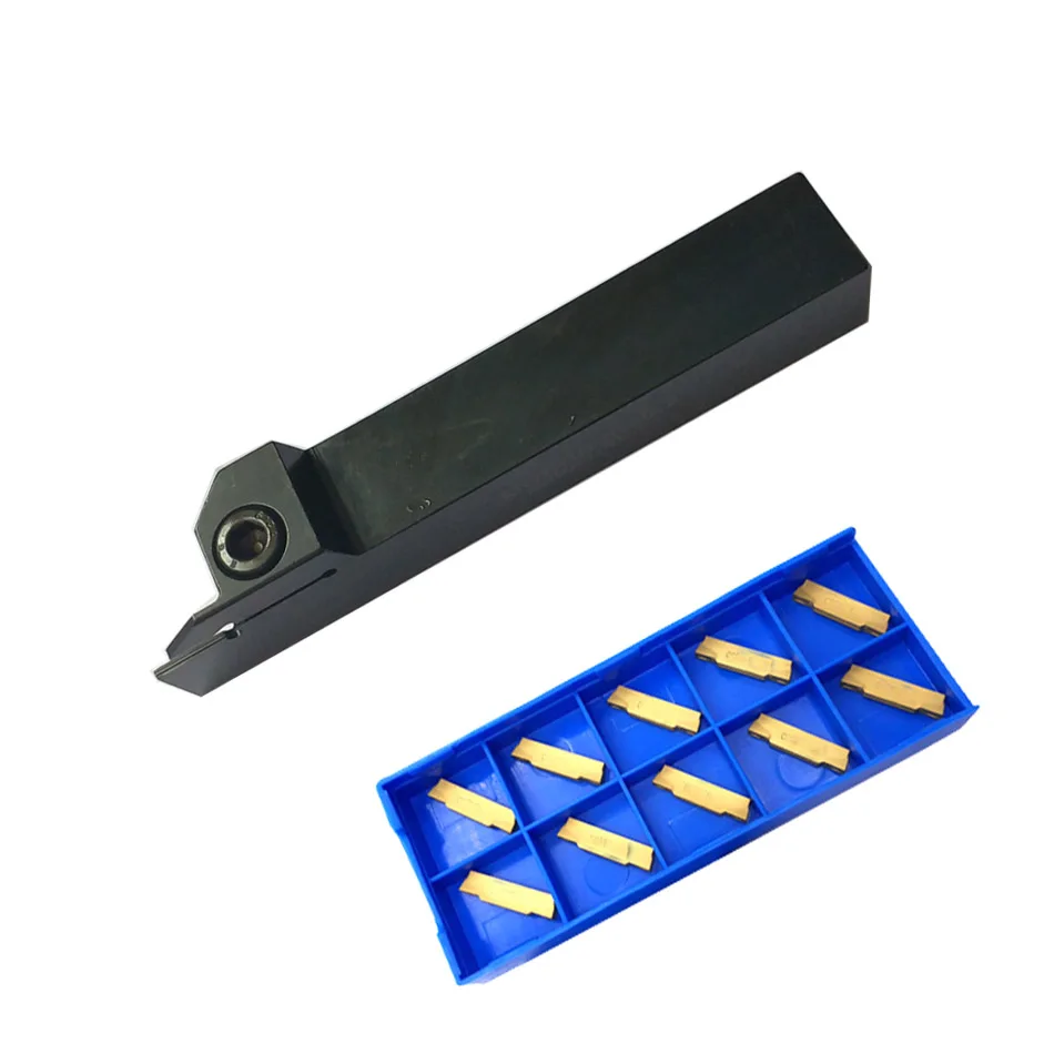 

MGEHR1616 2020-1.5/2/3/4mm External Grooving Tool Holder with Carbide Inserts Lathe Cutter Plate Lathe Turning Parting Tool Set