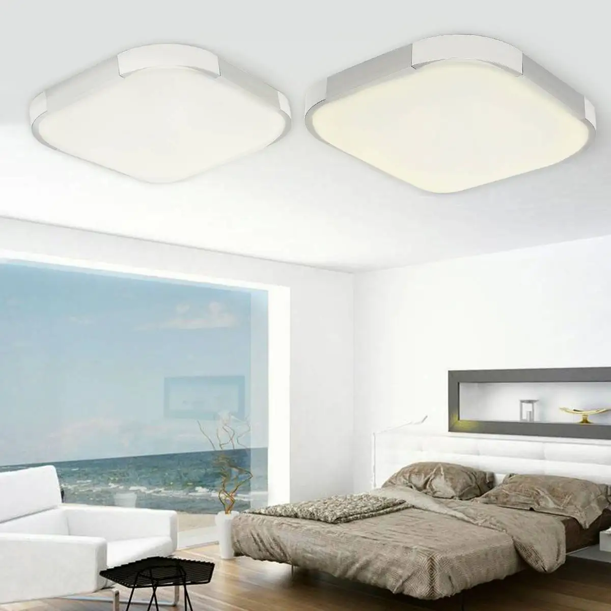 Modern LED Ceiling Lamps Light for Living Room Decor Surface Mount 12/18/24W White/Warm White Lamp Home Kitchen Ceiling Lights