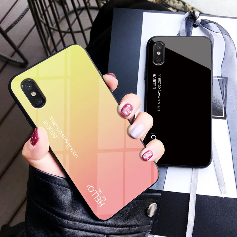 

Xiaomi 8 Lite Mi8 Mi8 Pro Case Gradient Tempered Glass Back Cover for Xiaomi Mi 8 Lite Mi8Pro Mi8X SE Xiaomi8 Xiaomi8pro Coque