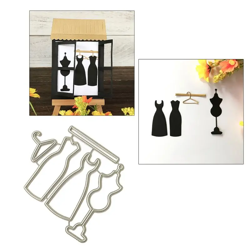 

Dress Hanger Metal Cutting Dies Stencil DIY Scrapbooking Album Stamp Paper Card Embossing Crafts Decor Q6PE