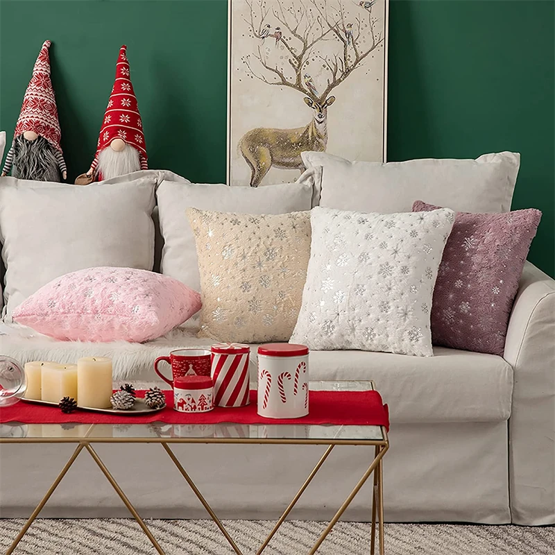 Christmas Throw Pillow Plush Cushion/ Pillow Cover for Sofa Living