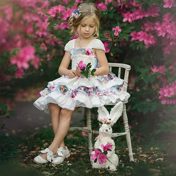 

2019 Baby Girls Summer Dress Kids Clothes Brand Baby Girls Dress Robe Fille Flowers Girls Princess Dress Children Clothing