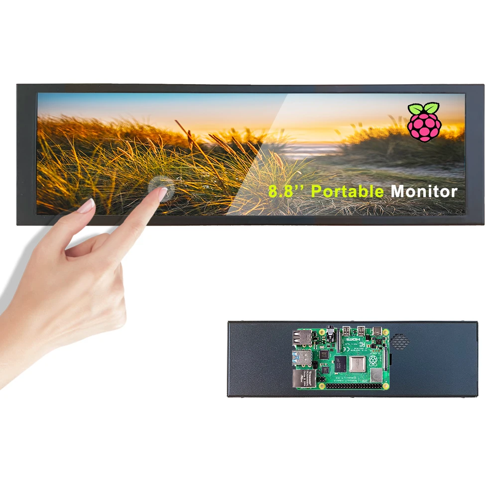8 дюймов 480x192 0 портативный монитор длинная полоса IPS сенсорный экран чехол для