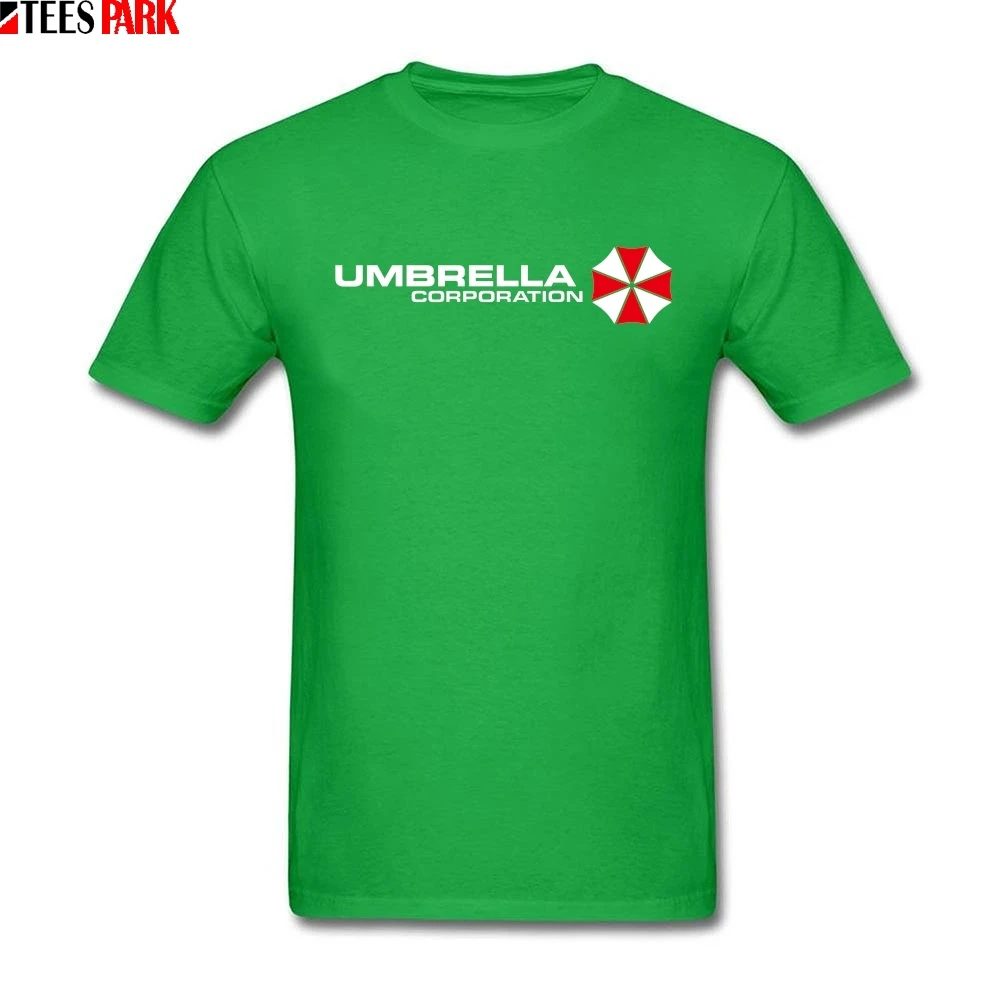 Ретро футболки корпорация Umbrella из кинофильма «черная футболка Для мужчин хлопок футболка для бодибилдинга высокое качество студентов Для Мужчин's футболка для взрослых - Цвет: Зеленый