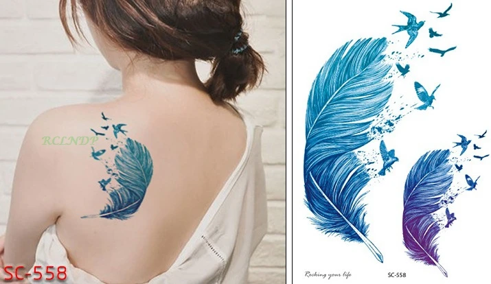 Водостойкая временная татуировка наклейка Алиса в стране чудес Чеширский кот Смеющийся милый поддельные тату флэш-тату для девушек женщин мужчин - Цвет: Синий