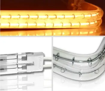 

1530-Watt glod quartz glass tube infrared heating lamp for shoes machine dryer