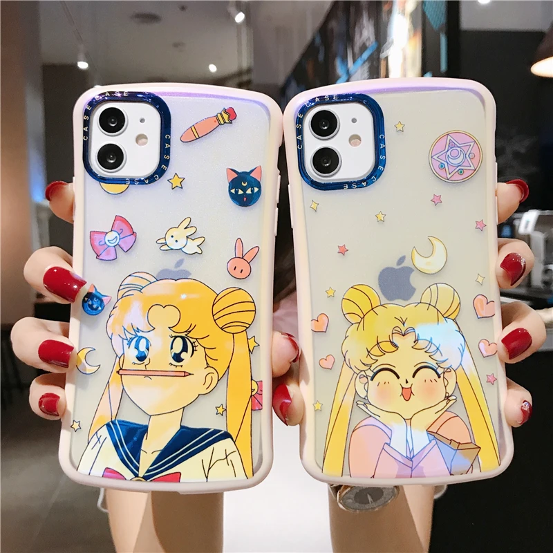 

Cute Cartoon Comics Sailor Moon Blu-ray Soft Clear Phone Case For iPhone 11 Pro 7 7Plus 8 8plus X XS Max Back Cover Coque Fundas