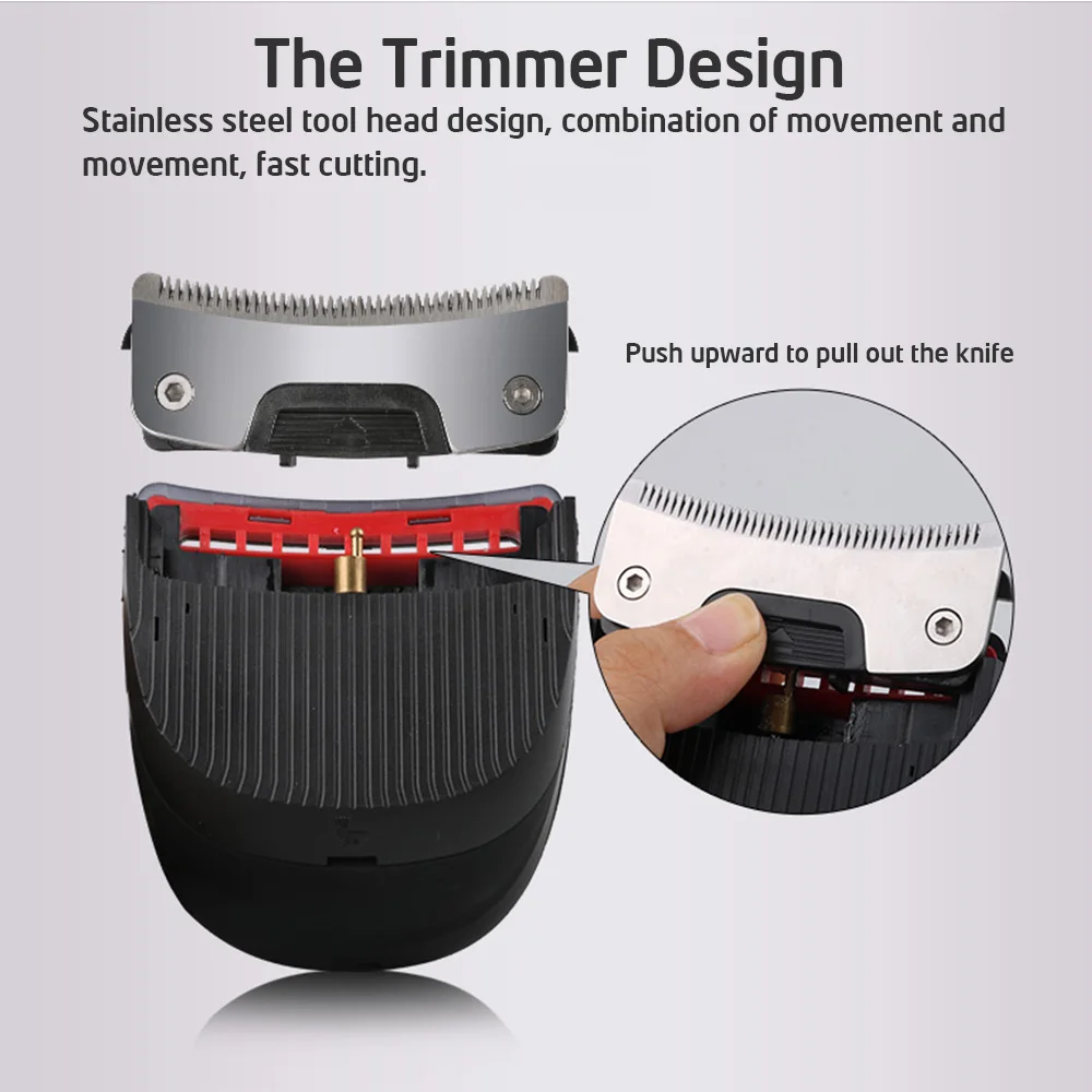 With 9 Comb Rechargeable Cordless Electric Hair Cutter Trimmer Shortcut man Pro Self-Haircut Kit Beard Shaver Hair Clippers