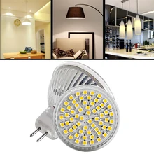 MR16 светодиодный светильник 5W 12V 3528 60SMD теплый белый свет лампы 300LM прожектор