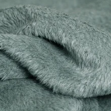 Suli Шерсть альпака серо-зеленый флис односторонняя шерстяная ткань для зимних платьев