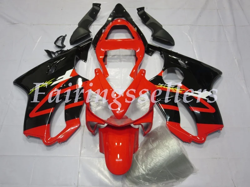 Gloss Black and Red Литье под давлением Мотоцикл Велосипед ABS Обтекатели наборы подходят для Honda CBR600 F4i 2001 2002 2003 01 02 03 FS черный Repsol - Цвет: Gloss Black and Red