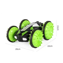 Four-wheel drive six-way amphibious remote control stunt car 2.4G waterproof double-sided tank car toy car