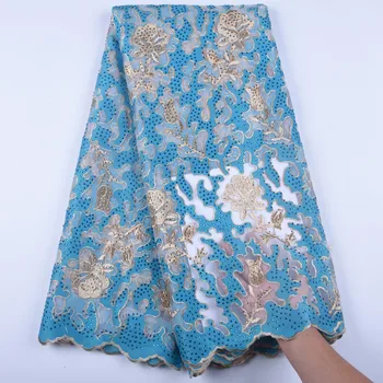 

High Quality tulle Lace Fabric Latest Swiss Voile African Stones Swiss Voile Lace In Switzerland tulle embroidery For Dress