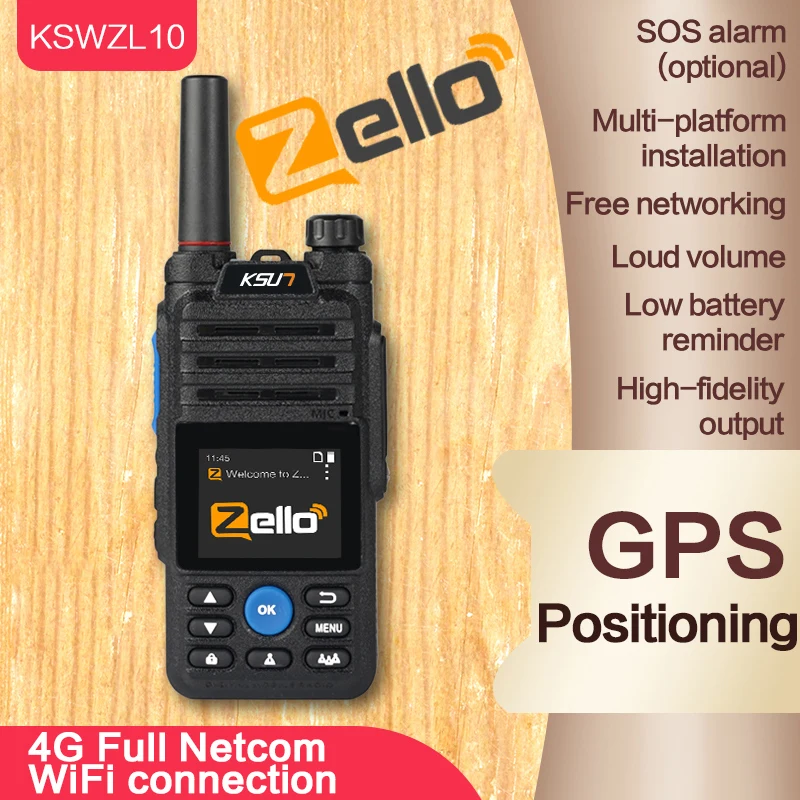 KSUN ZL10 сетевой приемо-передатчик Zello иди и болтай Walkie Talkie “иди долгосрочного 4G GPS