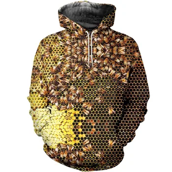 

Fashion Men hoodies insect Bee 3D Print Hoodie Unisex Casual streetwear hoody Sweatshirt sudadera hombre 2020