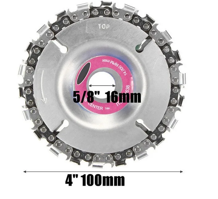 125 мм/115 мм s диск цепная пластина инструмент резьба по дереву диск деревообрабатывающая цепная дробилка цепная пила Многофункциональный угловой шлифовальный инструмент - Цвет: Белый