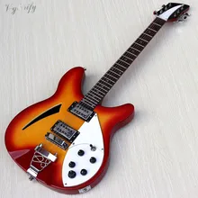 Sunburst цветная электрическая гитара из красного дерева, электрогитара ra 39 дюймов, глянцевая 6 струнная гитара, электронная гитара с бесплатной сумкой