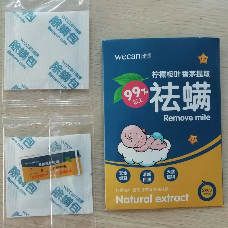 2packs /1 box NEW Natural Removal of Acarid by Household Use of Acarid Removal Pack Mite killer Pregnant women baby