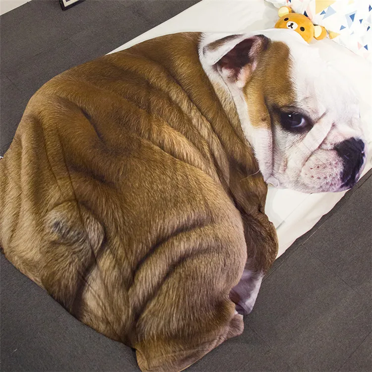 Летнее стеганое одеяло с рисунком собаки, кошки, животных, постельные принадлежности для дивана, покрывало на кровать с бульдогом, покрывало, покрывало, домашний текстиль YMQ21