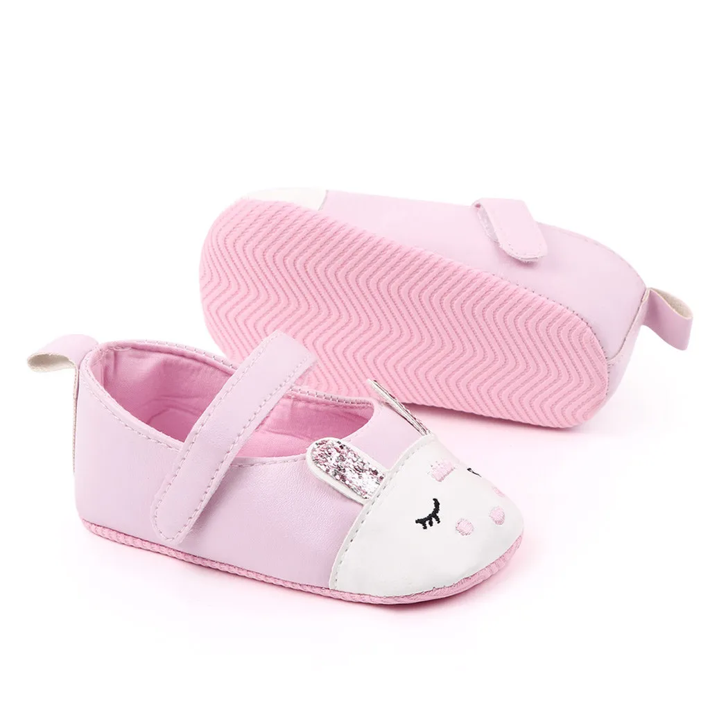 Baby Girl Shoes Comfortable Mixed Color Fashion First Walkers Kid Shoes Cartoon bunny baby soft bottom anti-skid toddler shoes