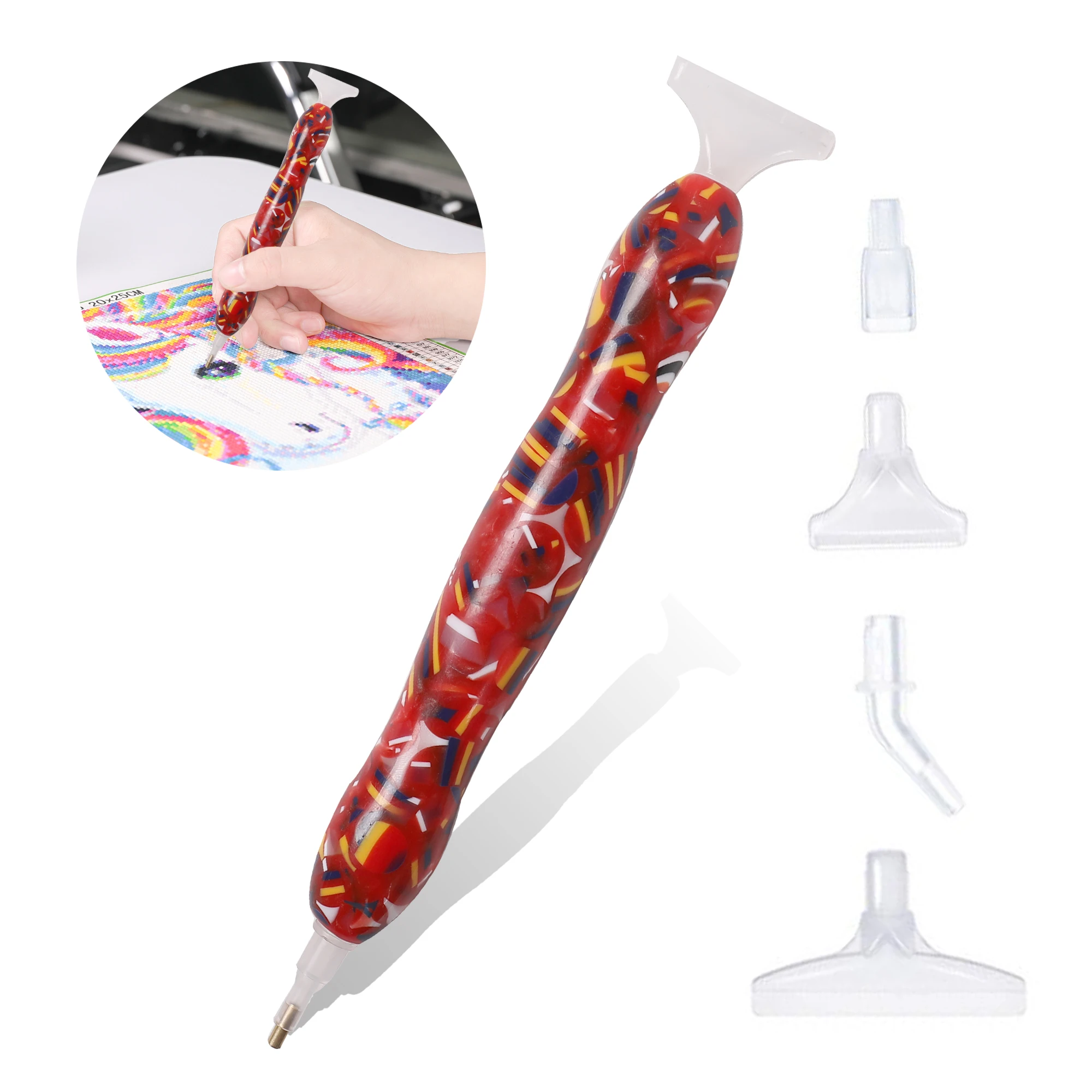 5D Diy Diamond Painting Tools Handmade 100% Resin Point Drills Pen For 5D Painting With Diamonds Accessories Pen