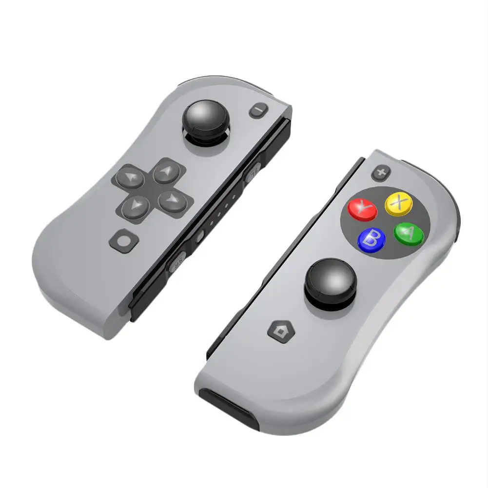 СВЕТОДИОДНЫЙ беспроводной Bluetooth контроллер Joy-Con геймпад для NS Switch консоли Joy-Con джойстик игровые контроллеры с вибрацией и Se - Цвет: Dark Gray