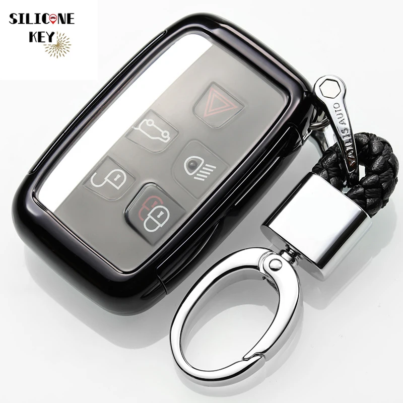Soft TPU Car Key Case for Land Rover Freelander 2 Discovery 4 Range Sport/Evoque Jaguar XE XJ XJL XF F-Type X-Type Cap | Автомобили и