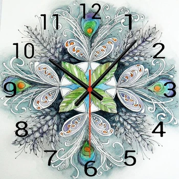 

Wall Clock Lime Modern Kitchen Clock Watch Home Decor Living Room Flower Clock motion Wall Art Timepieces