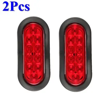 

Universal 12V Waterproof 10 LED 6"Oval Car Tail Light Rear Lamps Boat Rear Parts for Cargo/Van/Utility Truck Trailer Car Lightin
