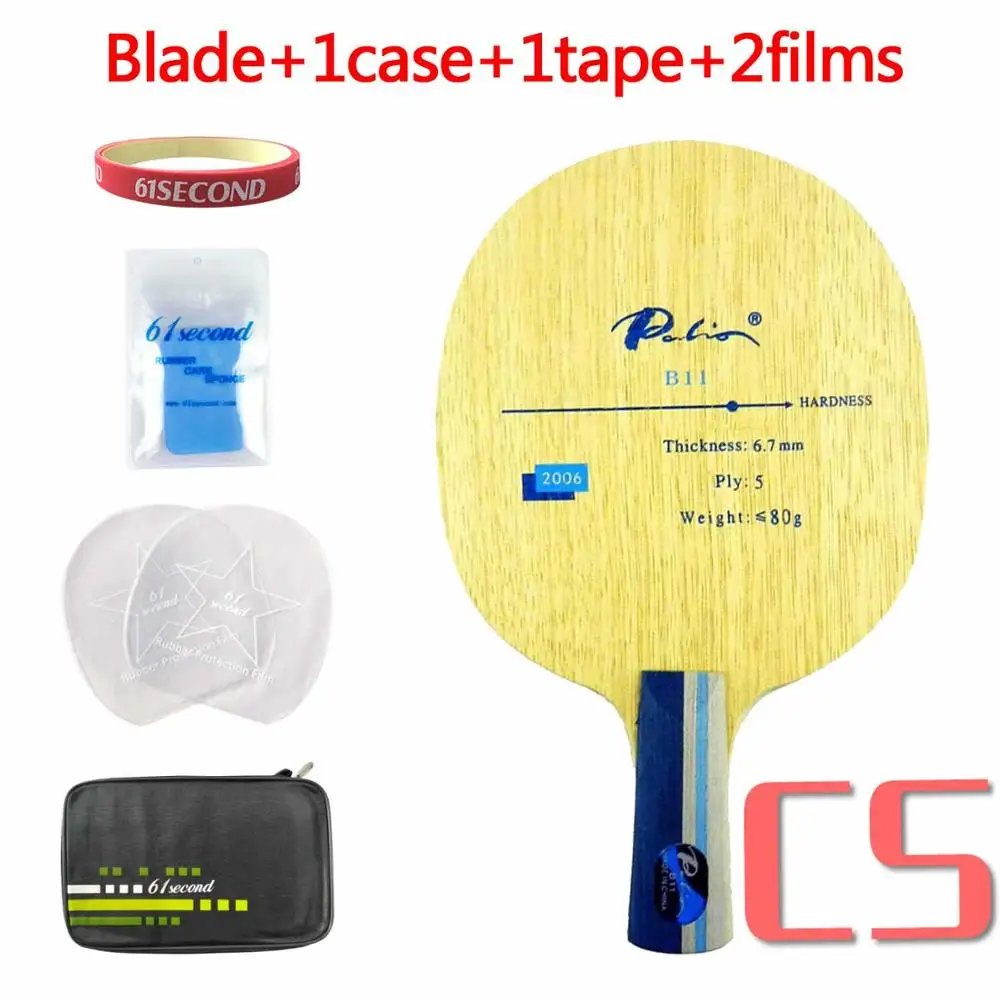 CS with F 1case Оригинальная Palio B11(B 11, B-11) из чистого дерева, ракетка для настольного тенниса, быстрая атака с петлей, ракетки для настольного тенниса, Спортивная ракетка - Цвет: CS with F 1case