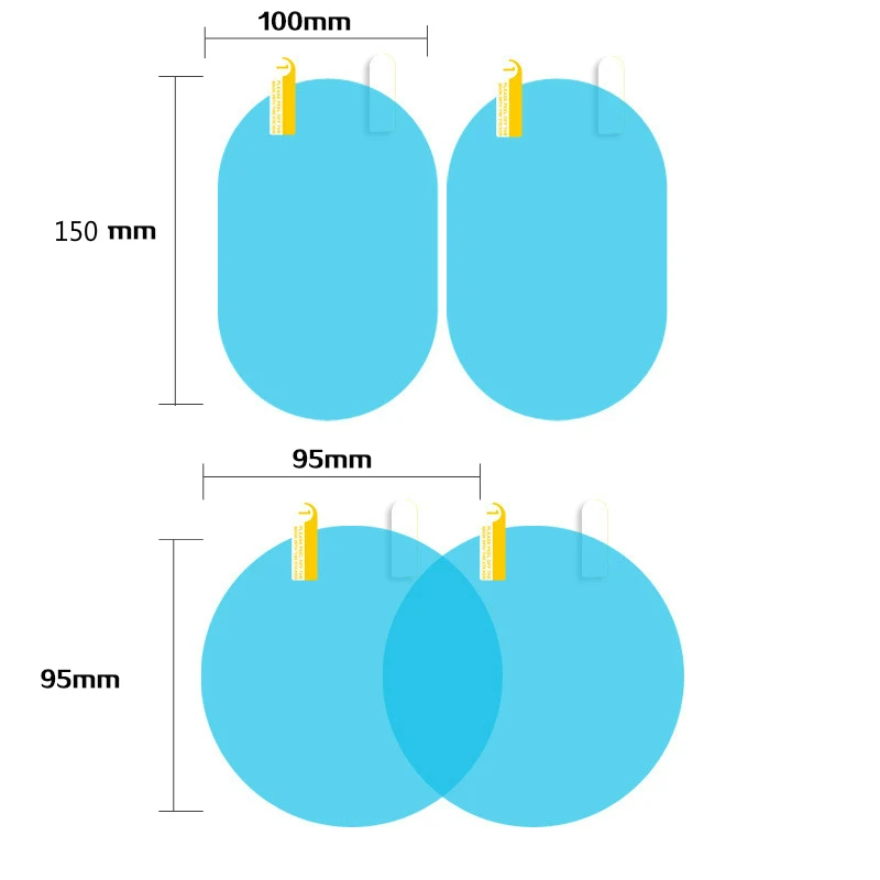 2 шт. Автомобильная дождевая пленка заднего вида зеркальная защитная пленка противотуманная мембрана антибликовый Водонепроницаемый непромокаемый автомобильный зеркальный экран