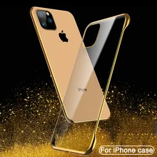 Ультратонкий Прозрачный Жесткий ПК Бескаркасный чехол для телефона iphone 11 Pro max 7 8 6 6s Plus XR X XS максимальный чехол для iphone 11