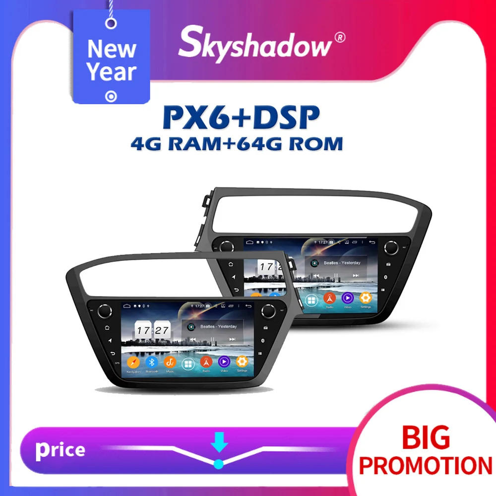 Автомобильный DVD-плеер 720P PX6 DSP IPS Android 11 0 4 Гб + 64 GPS карта RDS радио Wi-Fi AHD Bluetooth 5 для