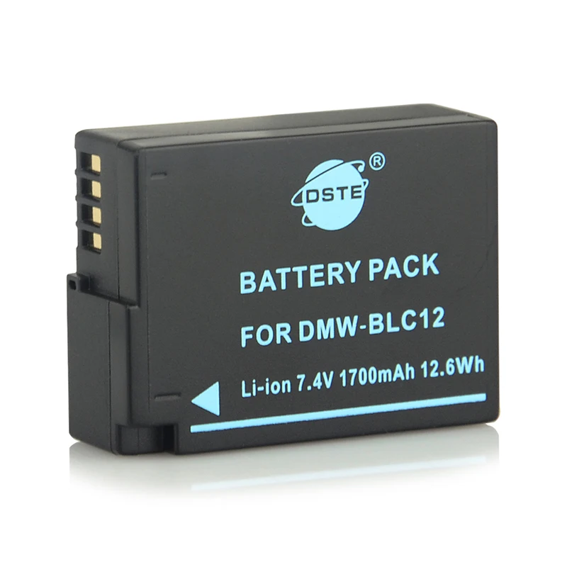 2 шт. 1700 мАч 7,4 V DSTE DMW-BLC12 BLC12E BLC12PP BP-DC12 BP-51 Батарея для цифрового фотоаппарата Panasonic Lumix FZ1000 FZ200 FZ300 G5 G6 G7 GH2 GX8