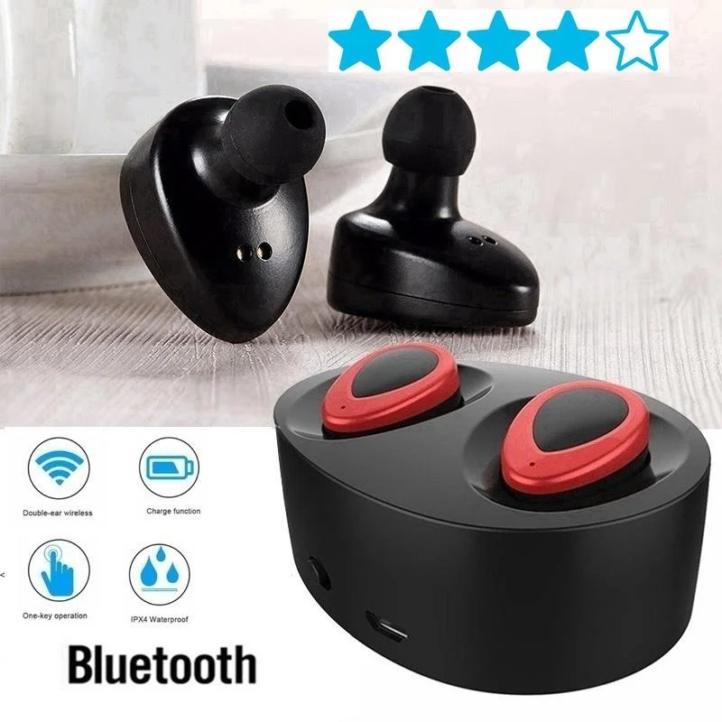 

Professional Mini Stereo Twins Wireless Bluetooth 4.1 Earphone In-ear Headset Earbuds with Charging Box