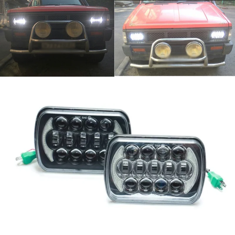 

NIC-LIGHT Led Headlight 7X6" 5X7" For Jeep Cherokee XJ YJ 105W LED Replacement for Sealed Beam with DRL For Toyota Chevrolet