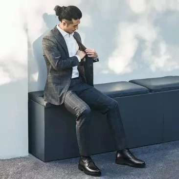  Xiaomi Men Wool mat Plus velvet Thicken Keep warm Leather boots First layer cowhide Outsole wear Ma