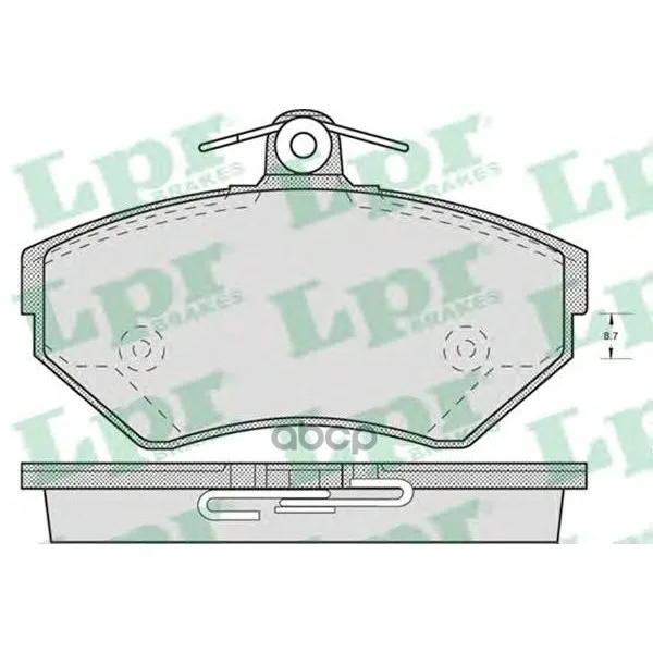 Колодки Тормозные Volkswagen G3/Caddy 9504/Polo 9501 Передние Lpr 05p718 Lpr арт. 05P718