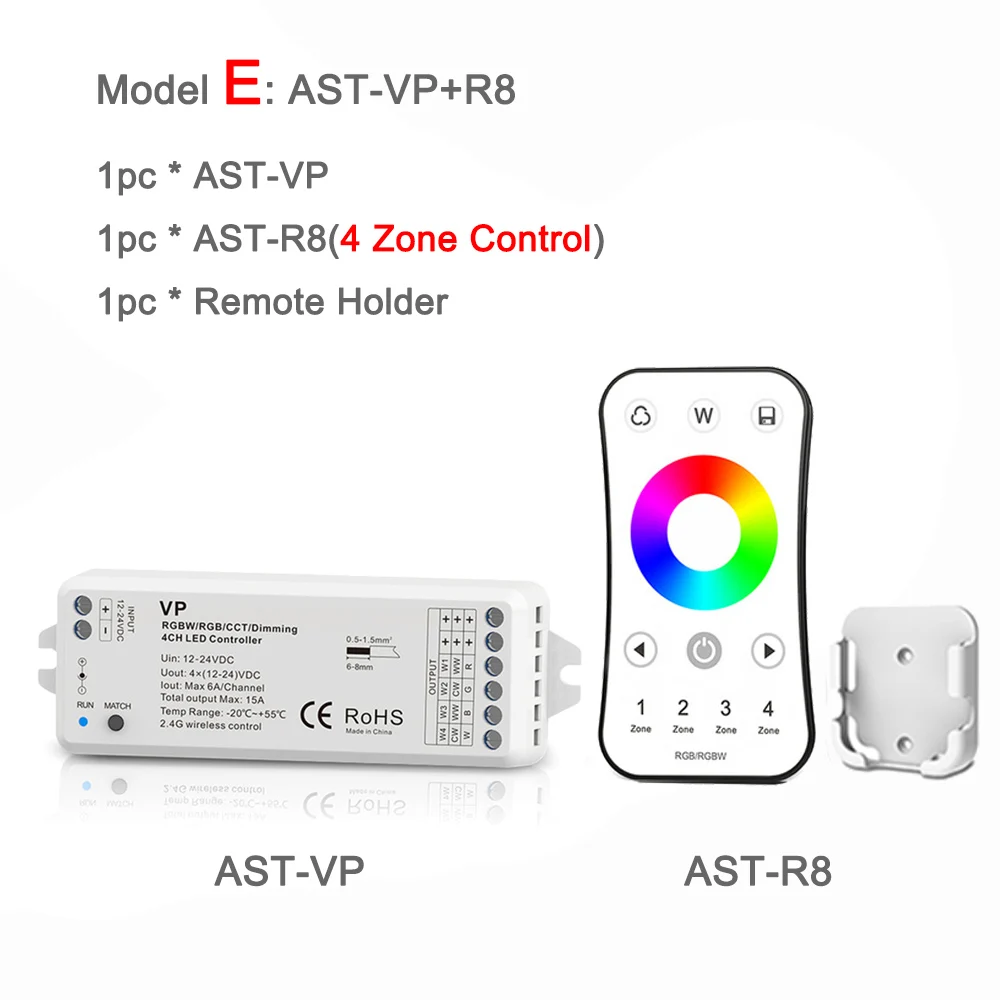 RGBW Светодиодная лента управления 12 V 24V DC RF 2,4G беспроводной пульт дистанционного управления умный wifi-контроллер для 12 Вольт rgb-контроллер RGBW светодиодные полосы света - Цвет: Model E