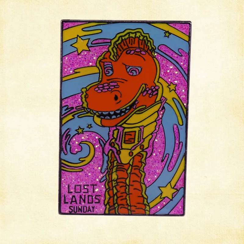 Lost Lands Full Color Game Lapel Pin Sunday Glitter Version_副本