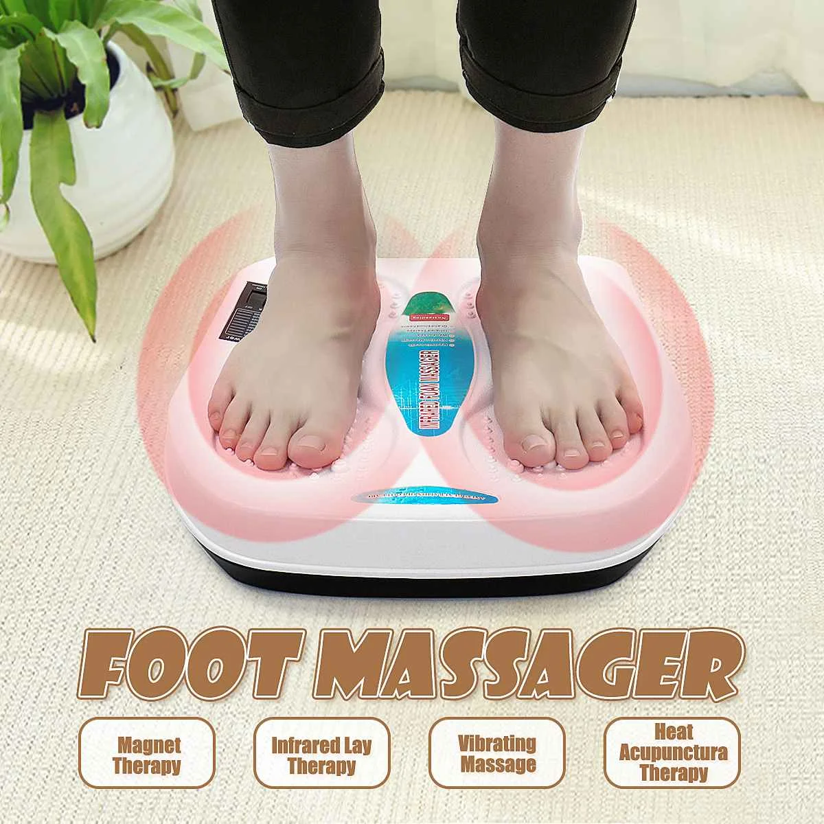 Automática de Massagem Cuidados com os Pés Infravermelho Reflexologia Podal Massageador Elétrico Máquina Terapia Circulação Aquecedor Spa 220v 5 Home & Garden